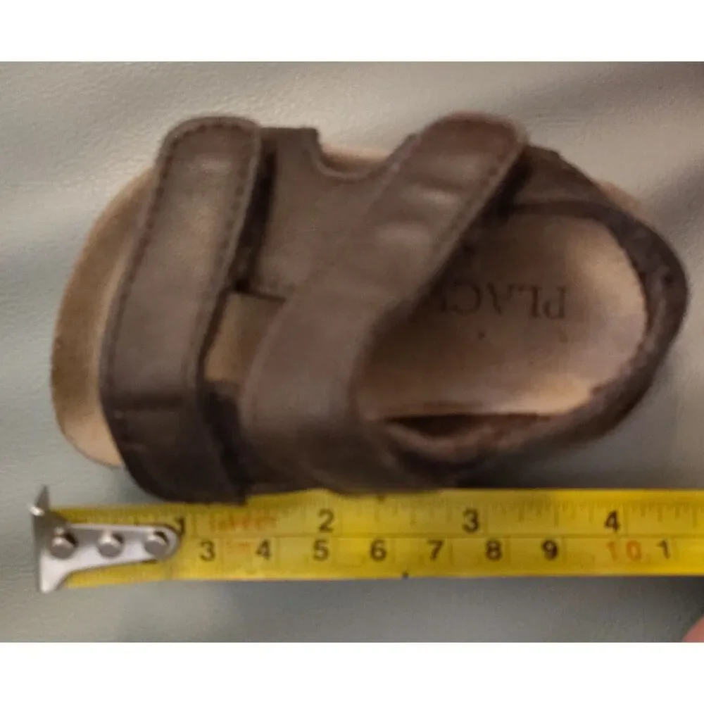 Children's Place Toddler Size 12 Boy's Brown Leather Sandals Summer Spring Break